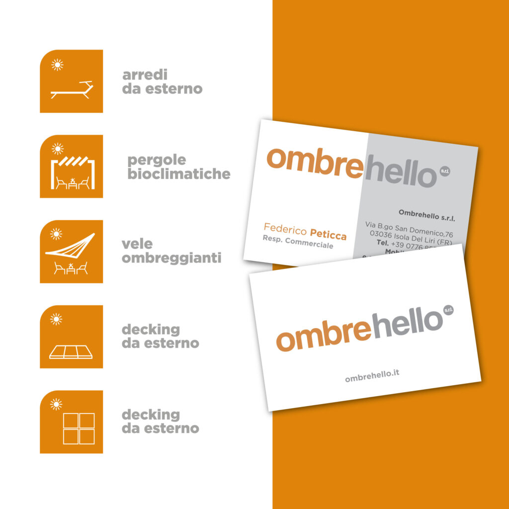 ombrehello, icons and visit card